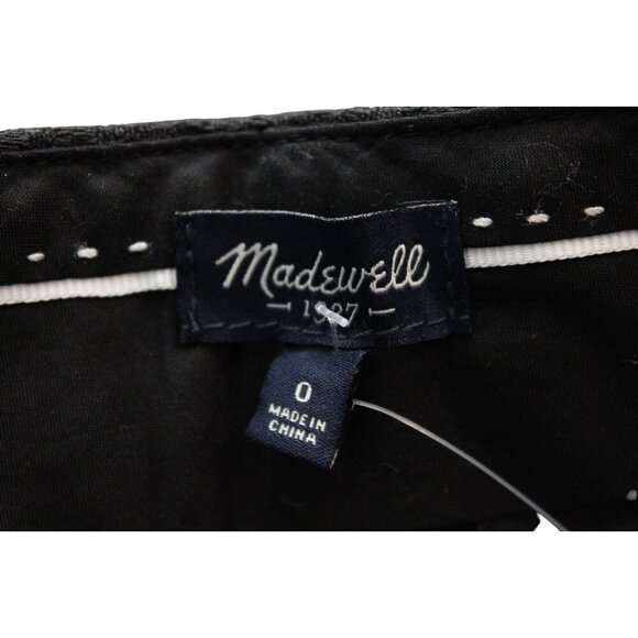 NWT Madewell Dress Pants Size 0 Black Animal Print Pleated Trousers High Rise - Picture 11 of 13